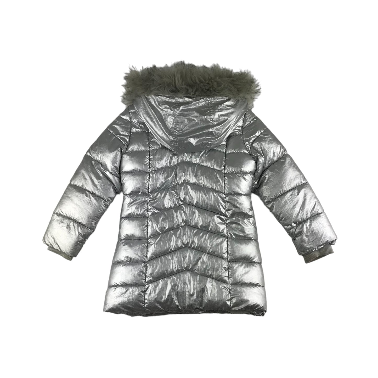 Matalan Jacket Age 8 Silver Puffer Parka