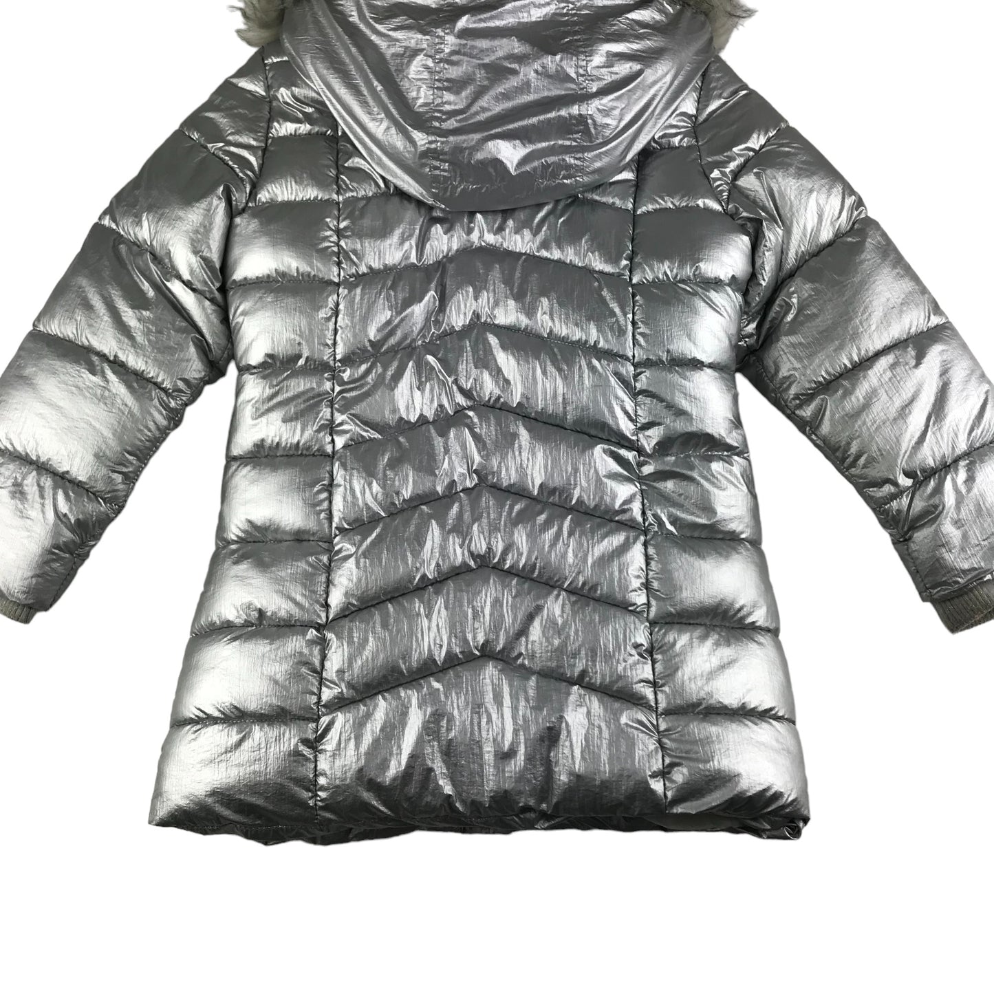 Matalan Jacket Age 8 Silver Puffer Parka