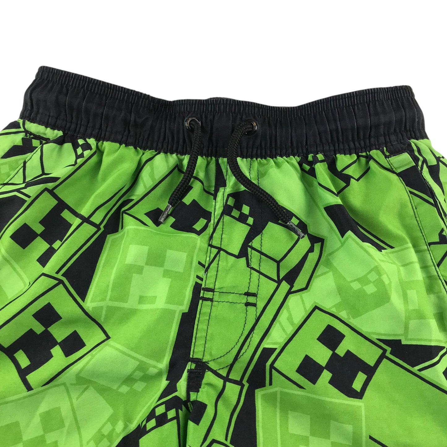 Nutmeg swim trunks 7-8 years green Minecraft shorts