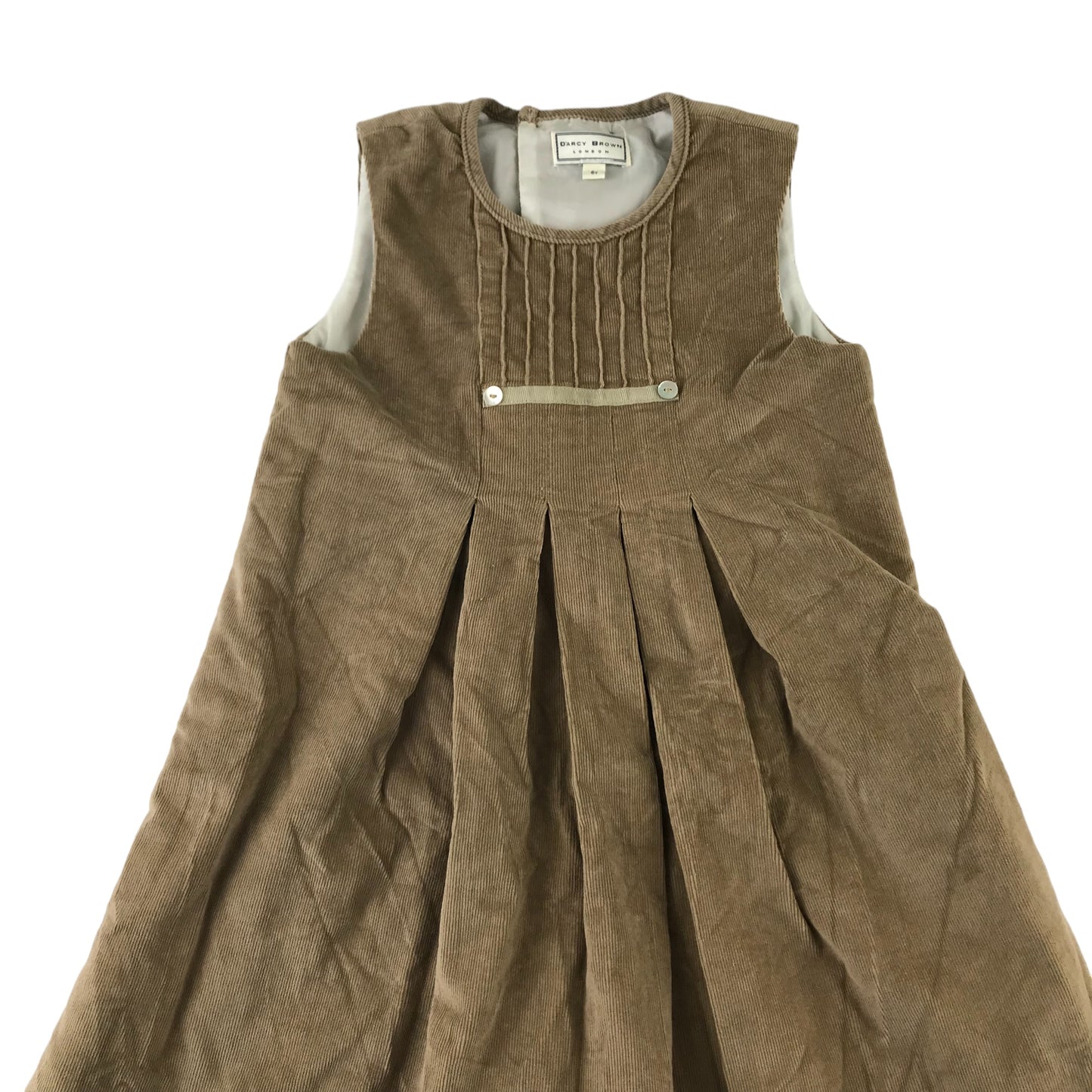 D'arcy Brown London dress 6 years brown corduroy A-line