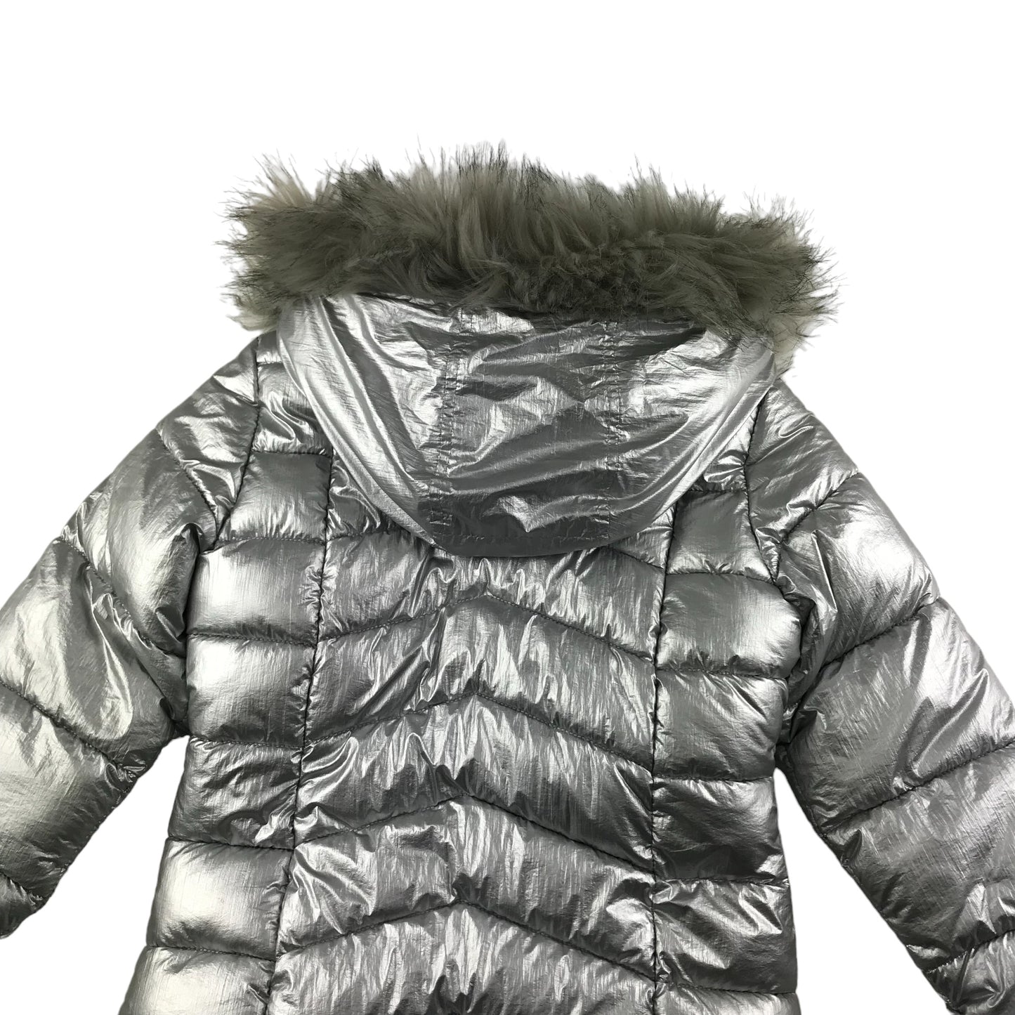 Matalan Jacket Age 8 Silver Puffer Parka