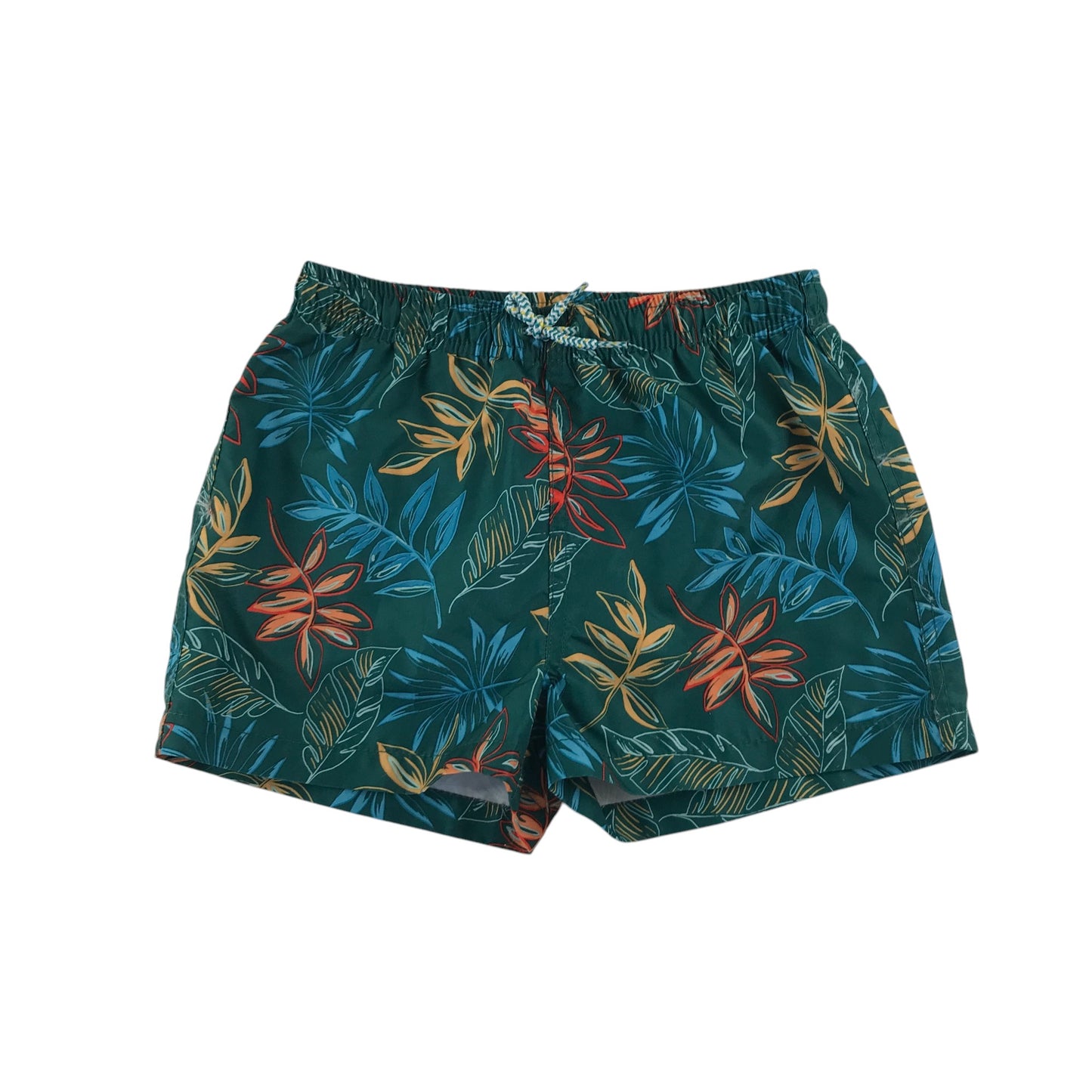 Zara swim trunks 8-9 years green foliage shorts