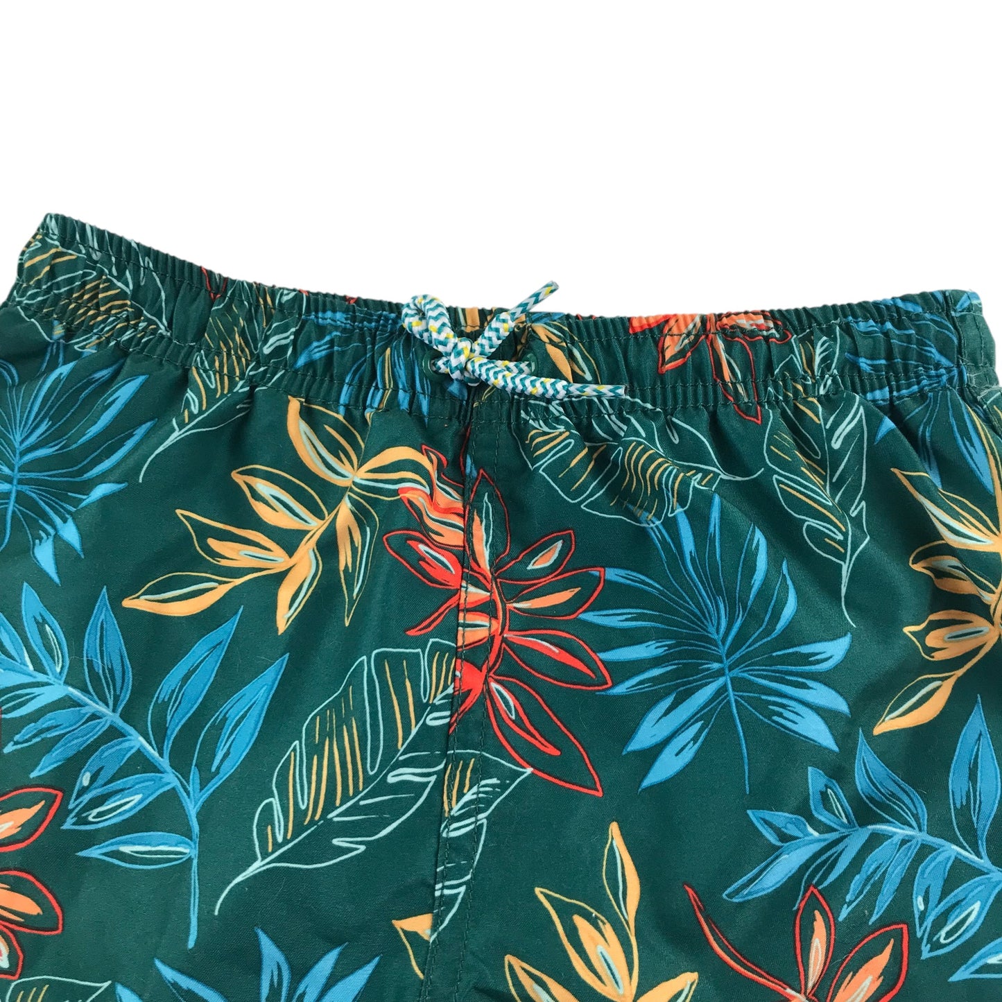 Zara swim trunks 8-9 years green foliage shorts