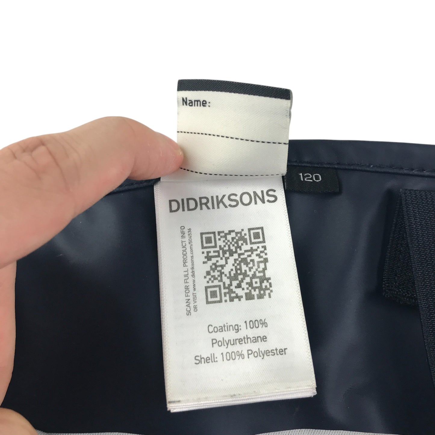 Didrikson's waterproof trouser 6-7 years navy plain with grey stripes