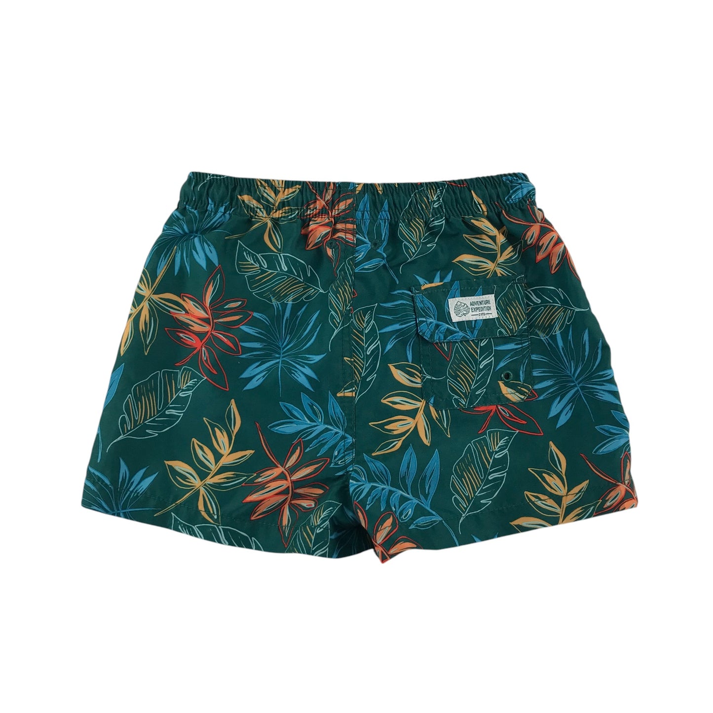 Zara swim trunks 8-9 years green foliage shorts