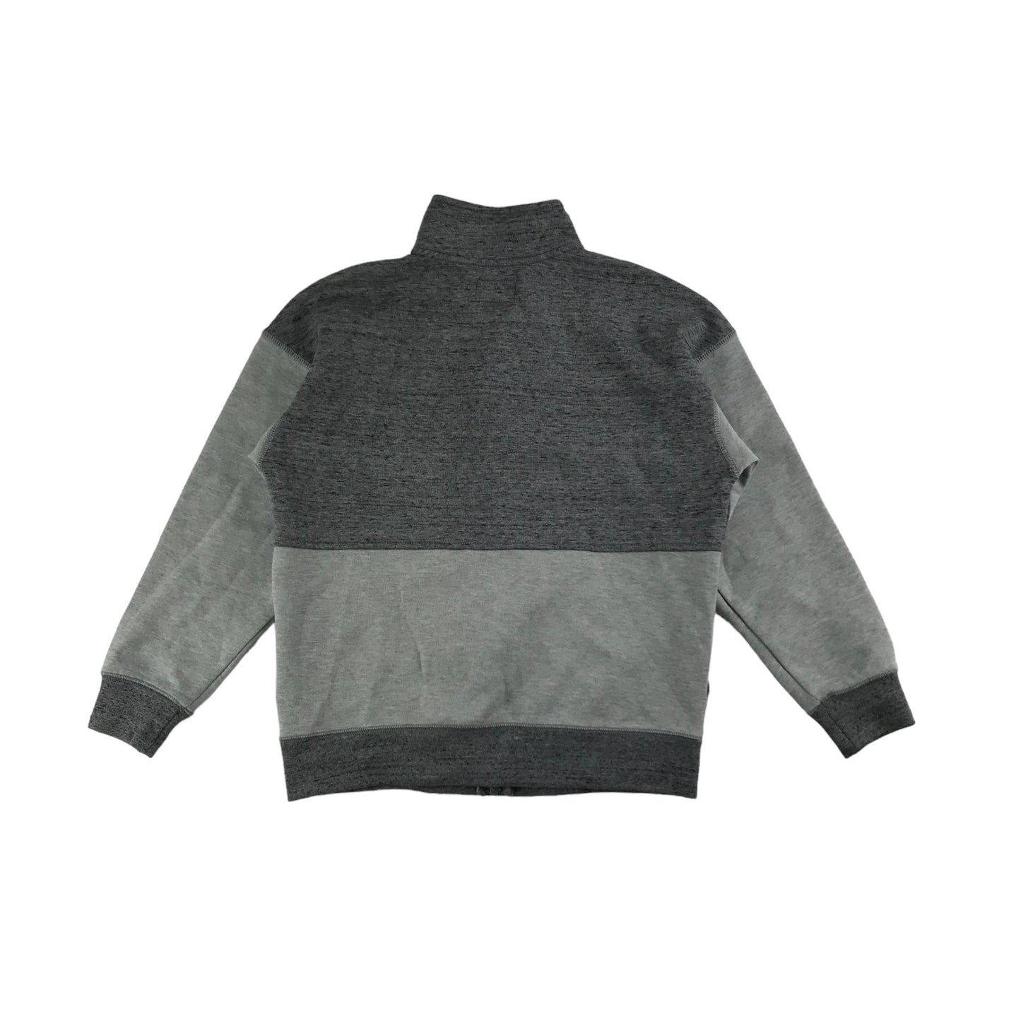 Roots Kids Sweater Age 9 Grey Full Zipper Knitted Jersey