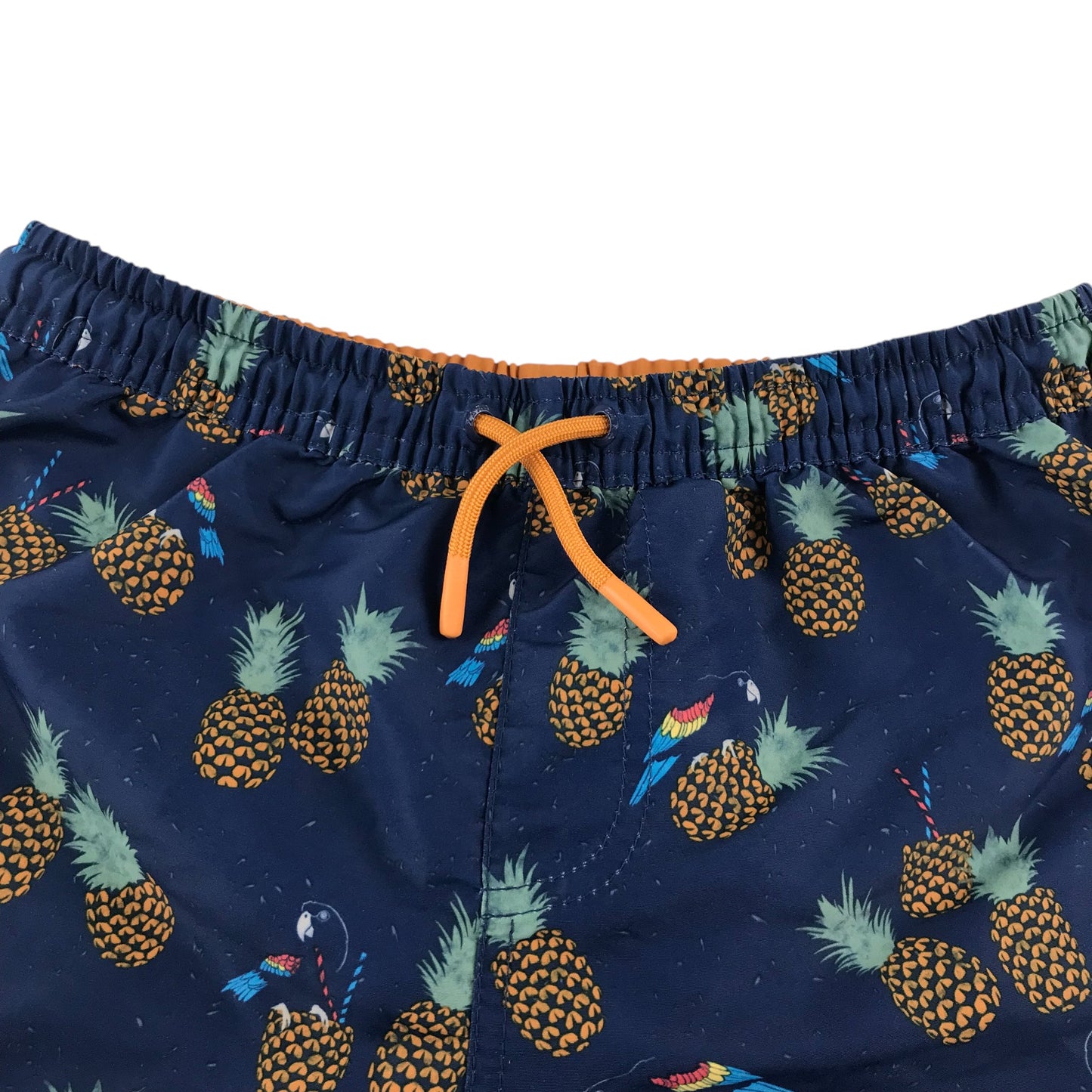 Zara swim trunks 9-10 years navy pineapple shorts