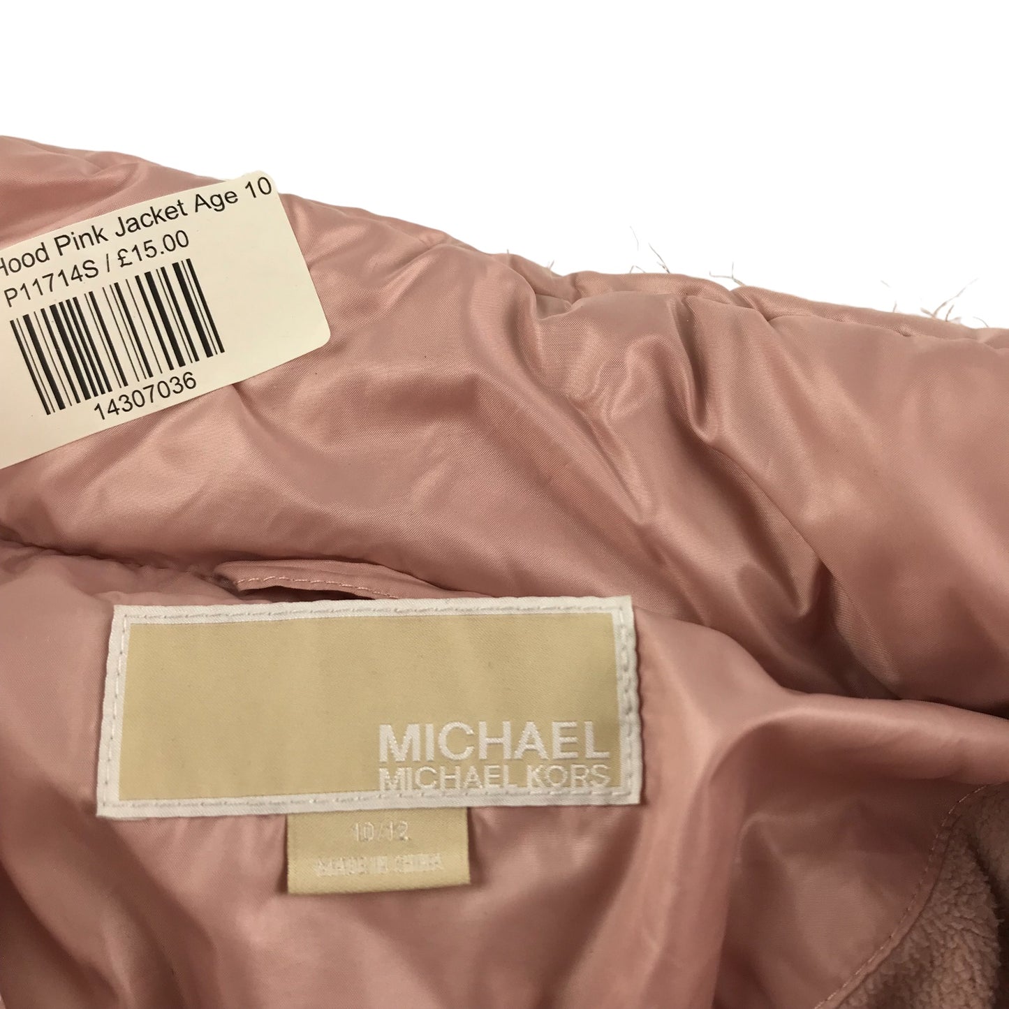 Michael Kors Jacket Age 10 Light Pink Puffer