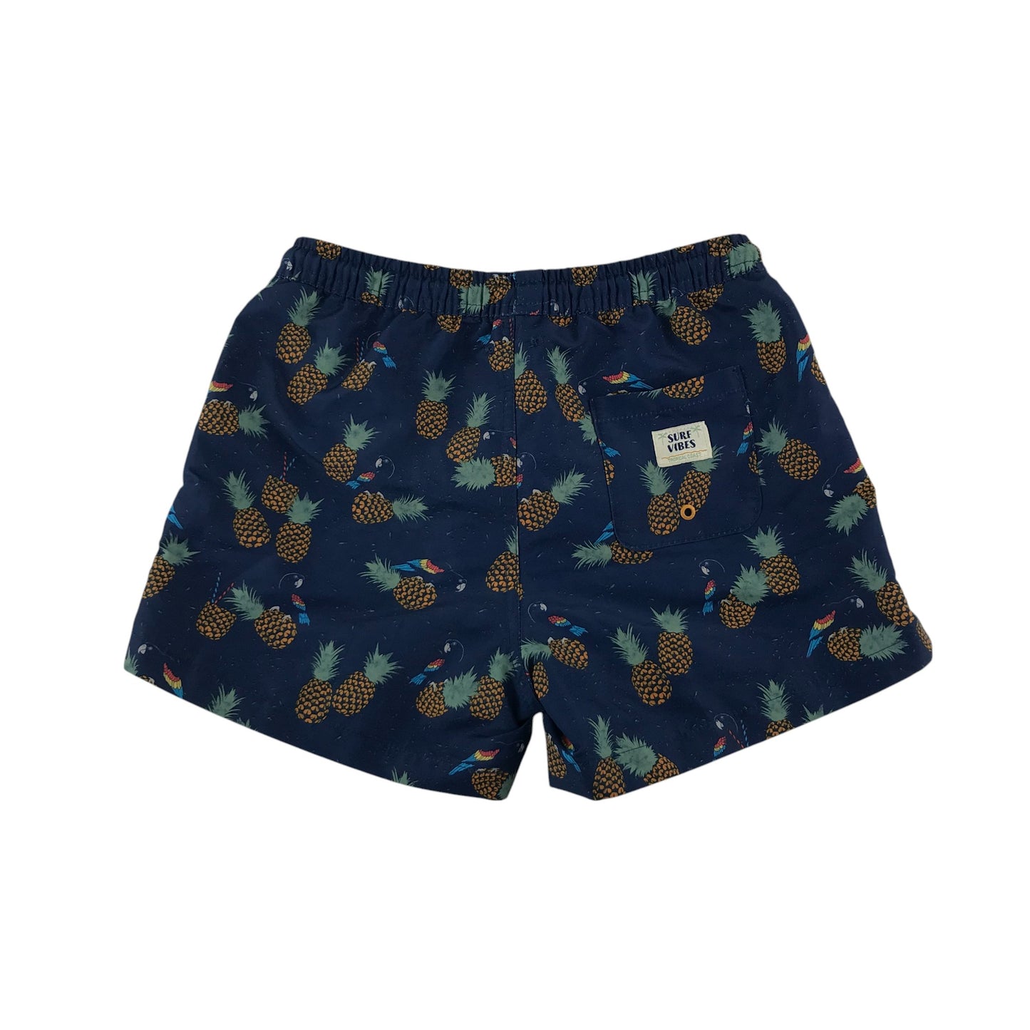 Zara swim trunks 9-10 years navy pineapple shorts