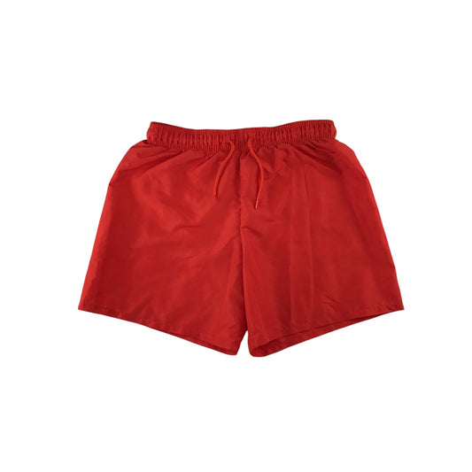 H&M swim trunks 12-13 years red plain shorts