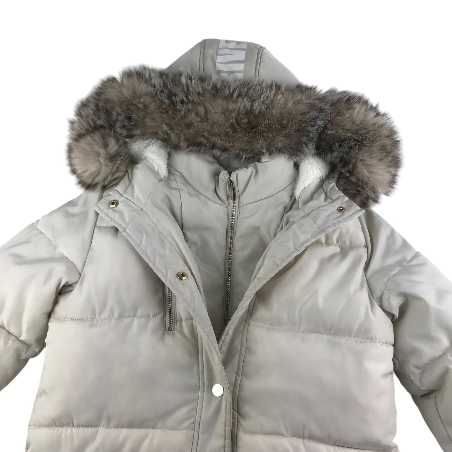 River Island Jacket Age 9 White Cream Puffer Parka