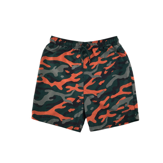 George swim trunks 14-15 years green and orange camo shorts