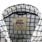 Mini Boden Shirt Age 5 White and Navy Checked Long Sleeve Button Up Cotton