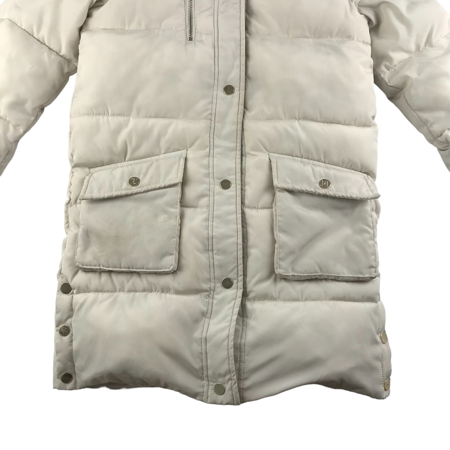 River Island Jacket Age 9 White Cream Puffer Parka