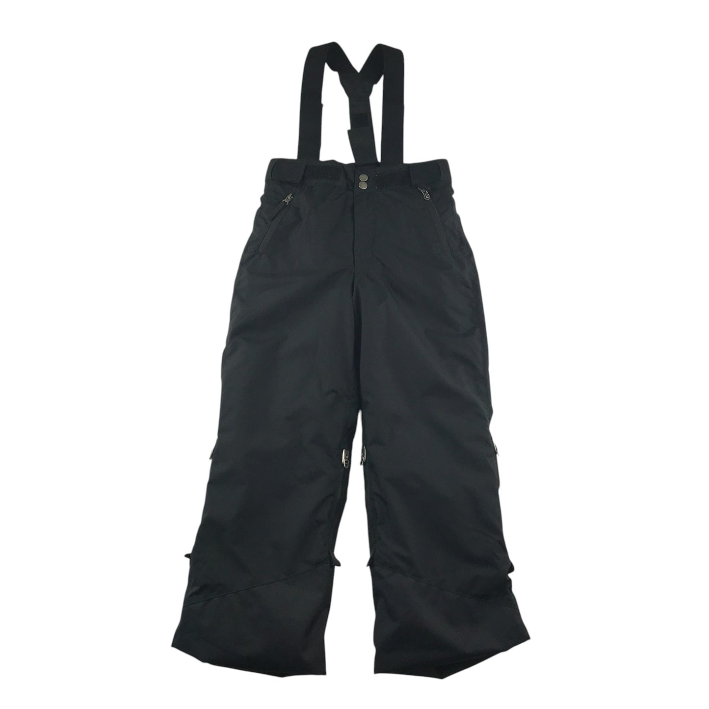 Decathlon Salopettes 9 years black snow trouser warm fleece lining waterproof