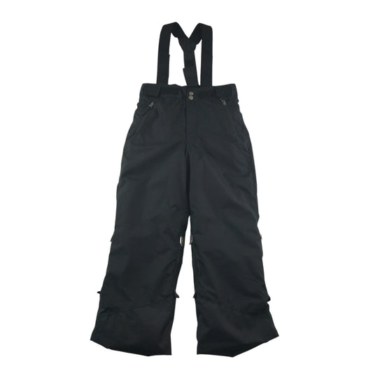 Decathlon Salopettes 9 years black snow trouser warm fleece lining waterproof