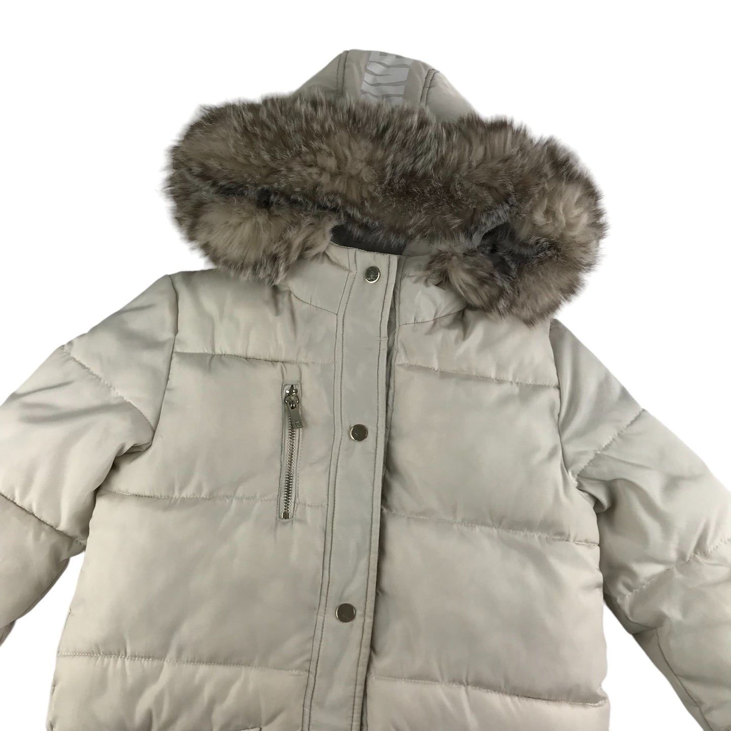 River Island Jacket Age 9 White Cream Puffer Parka