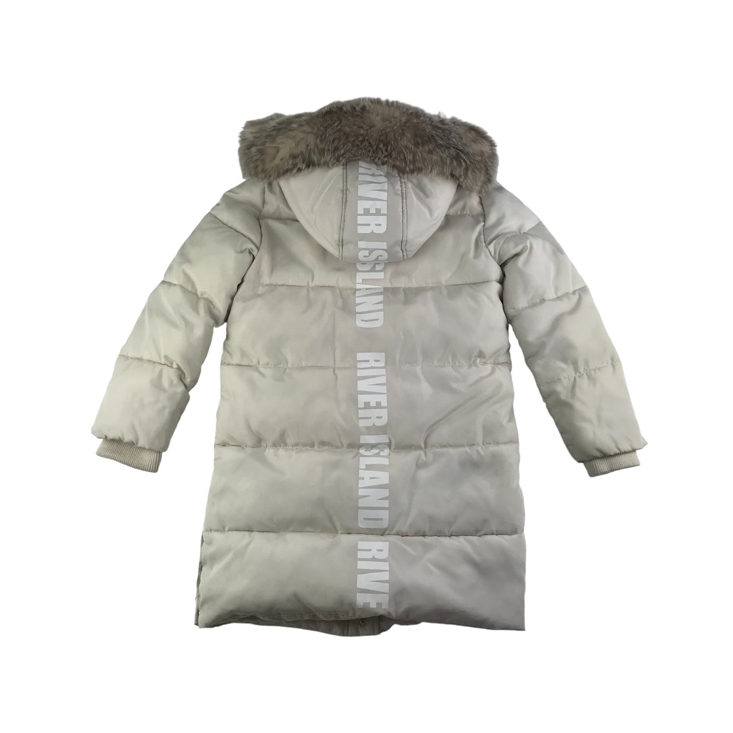 River Island Jacket Age 9 White Cream Puffer Parka