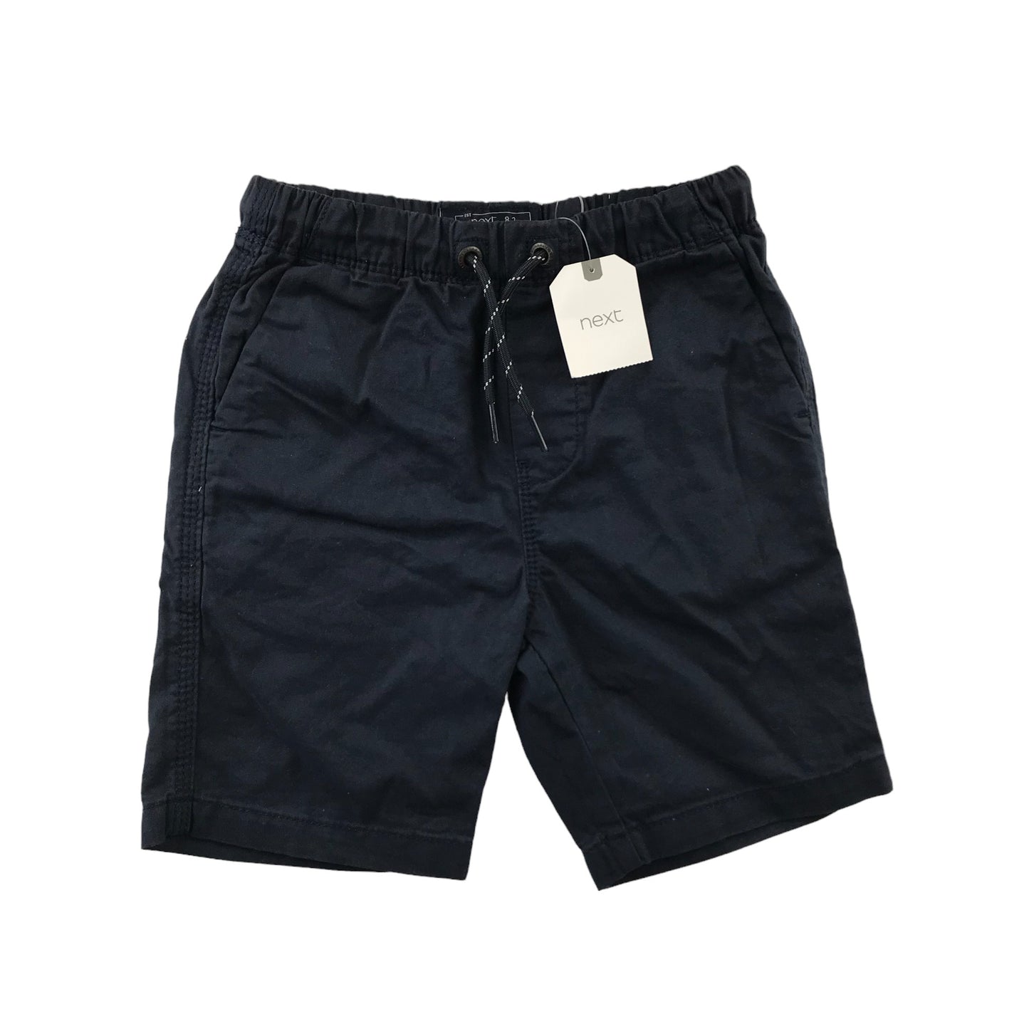 Next Shorts Bundle Age 5 Navy and Light Beige Plain Pull Up Chino Style Cotton