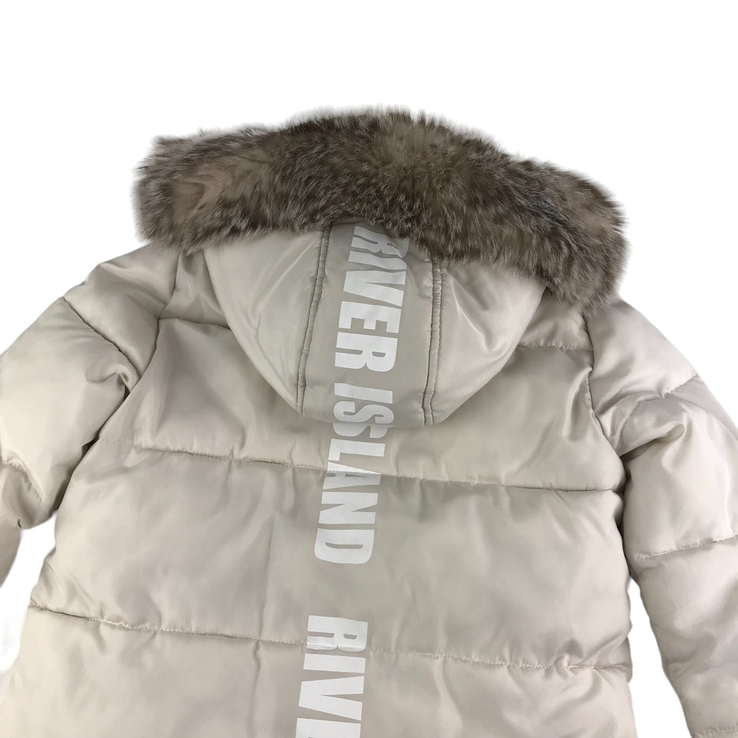 River Island Jacket Age 9 White Cream Puffer Parka