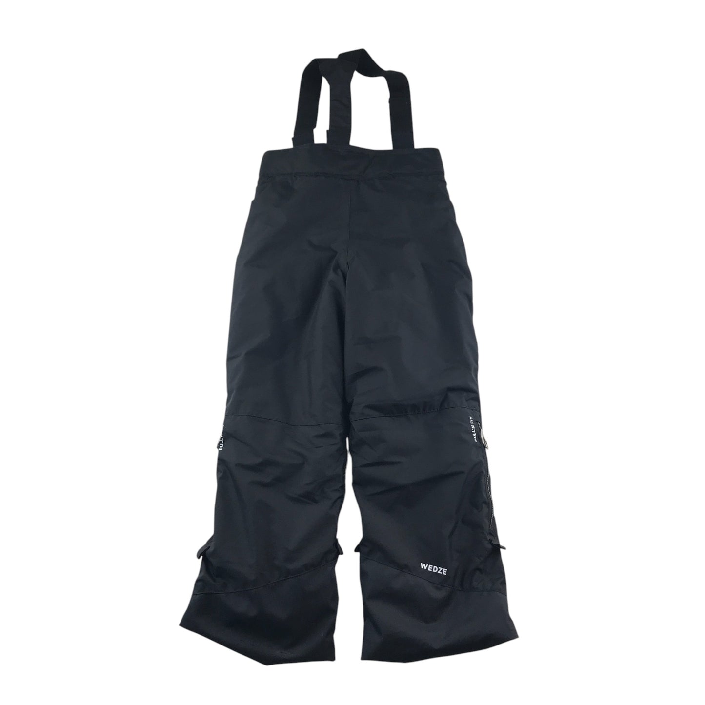 Decathlon Salopettes 9 years black snow trouser warm fleece lining waterproof