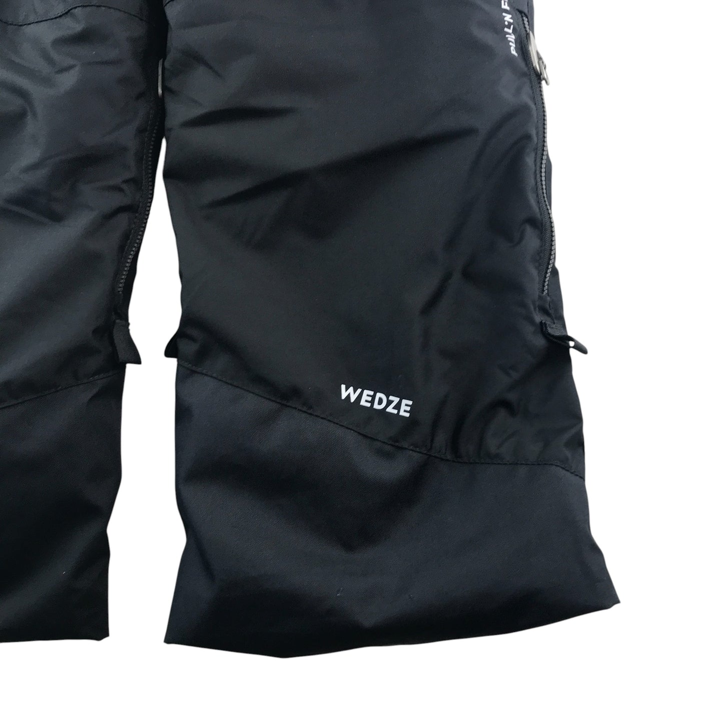 Decathlon Salopettes 9 years black snow trouser warm fleece lining waterproof