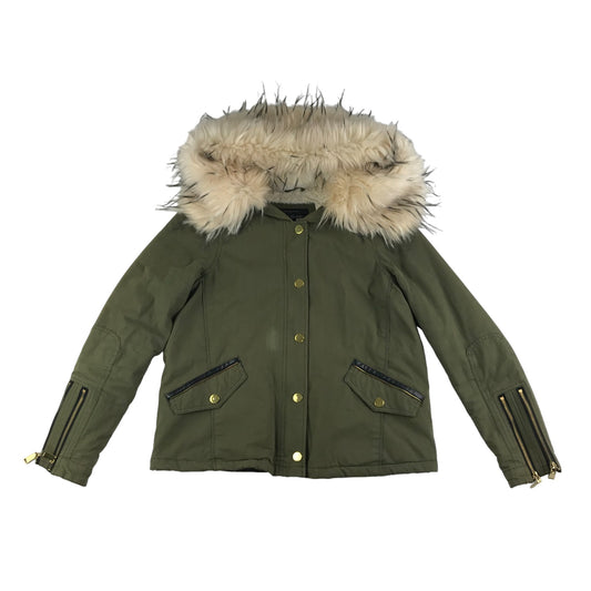 River Island Jacket Size UK 8 Khaki Green Short Parka