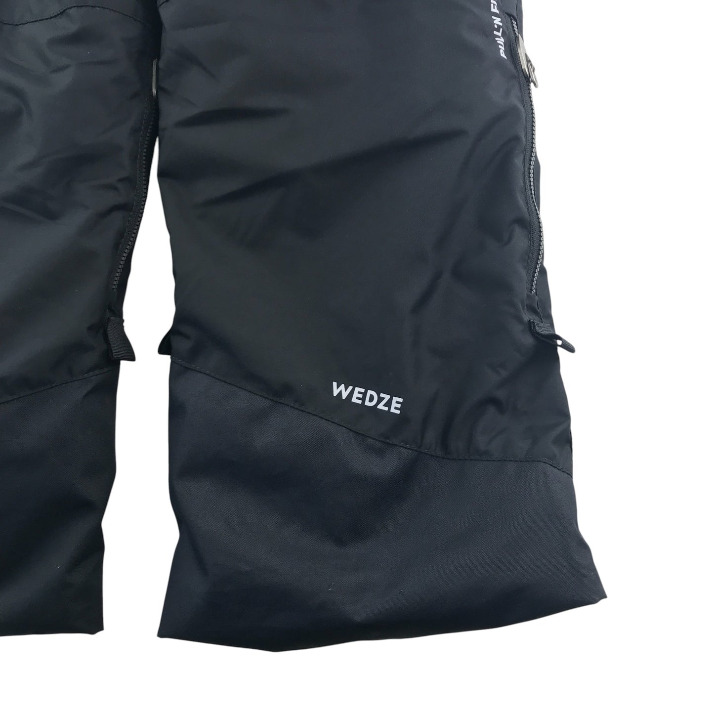 Decathlon Salopettes 9 years black snow trouser warm fleece lining waterproof