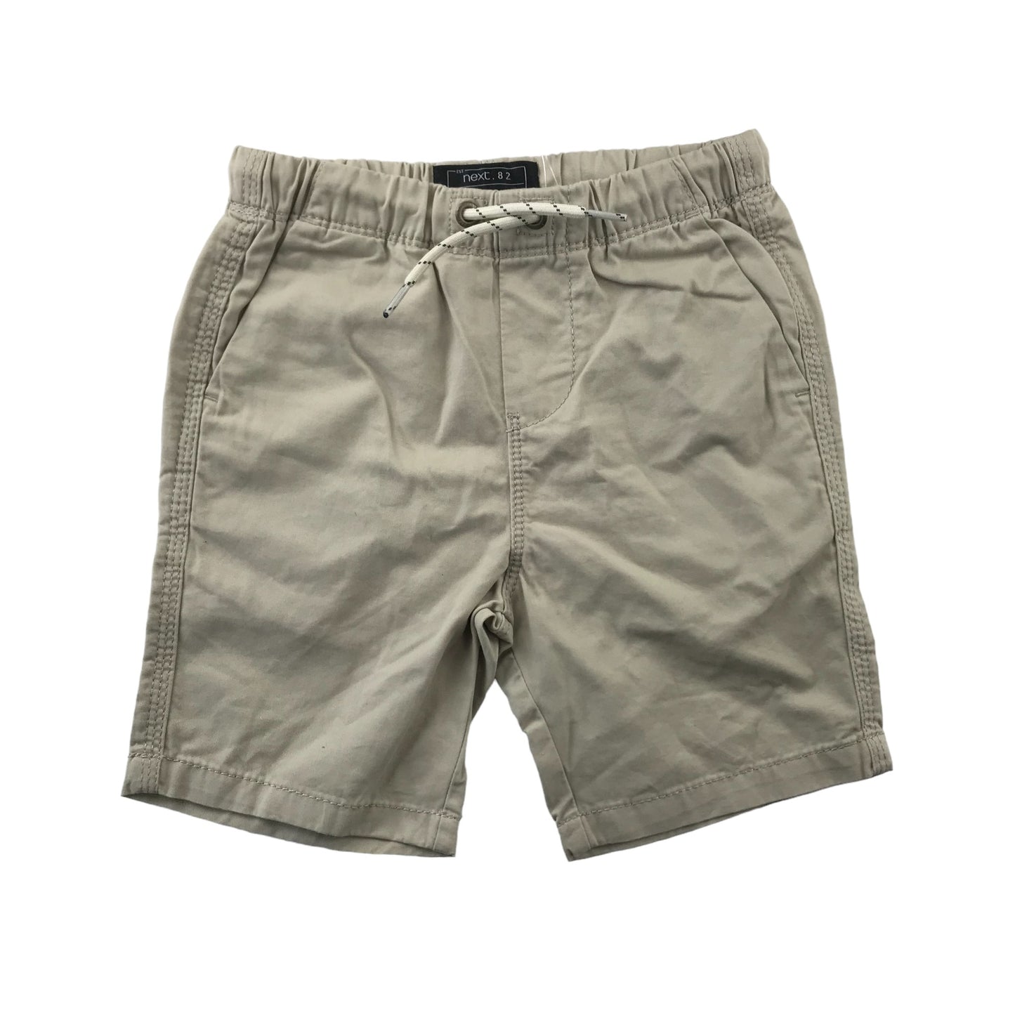 Next Shorts Bundle Age 5 Navy and Light Beige Plain Pull Up Chino Style Cotton