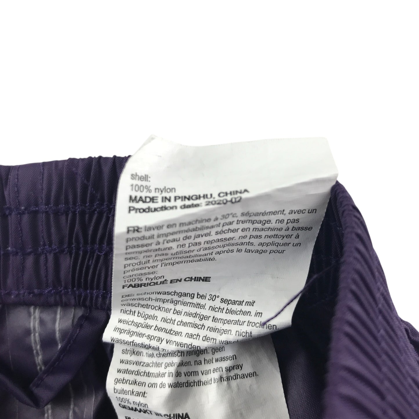 Mountain Warehouse waterproof trouser 5-6 years purple thin lightweight
