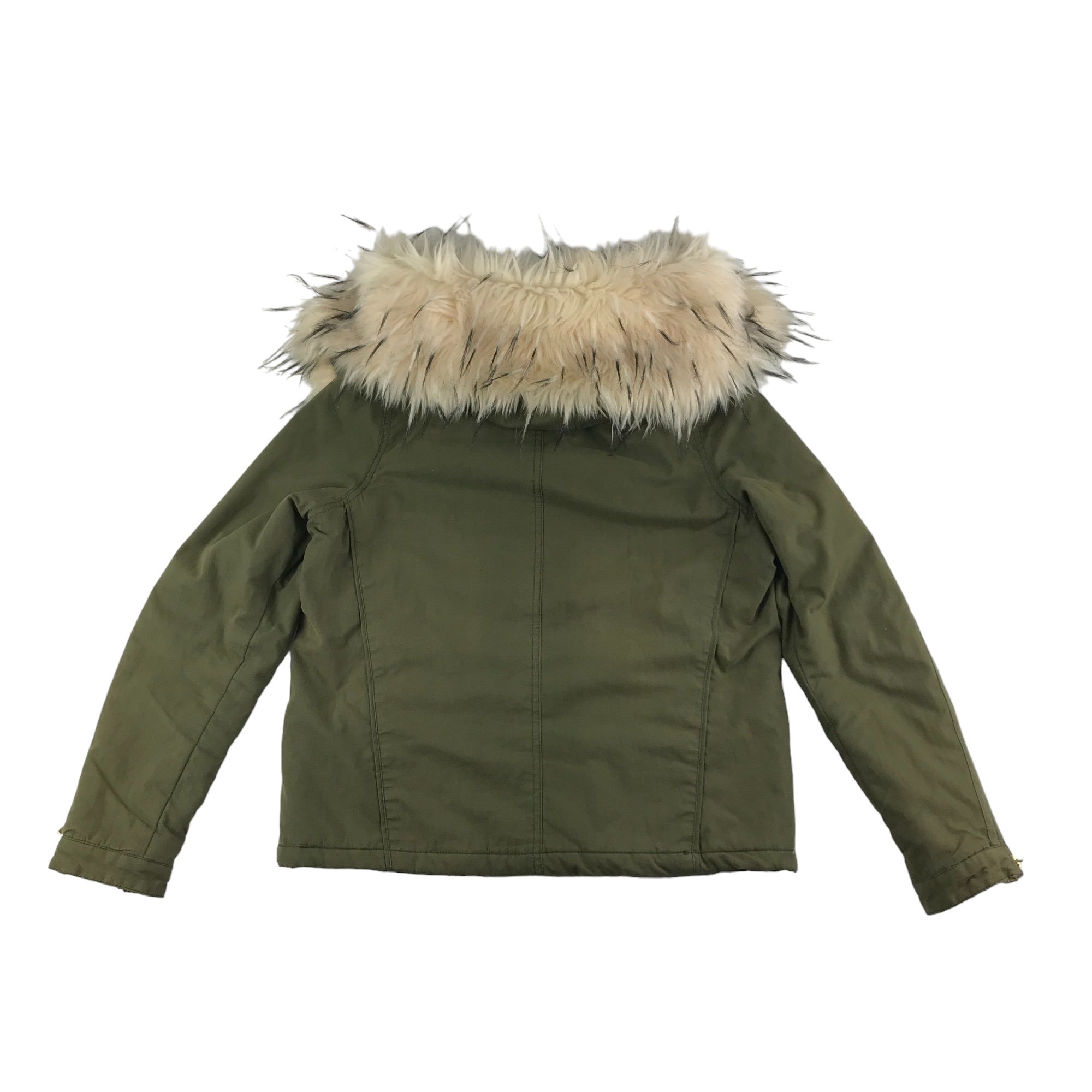 Short khaki store parka