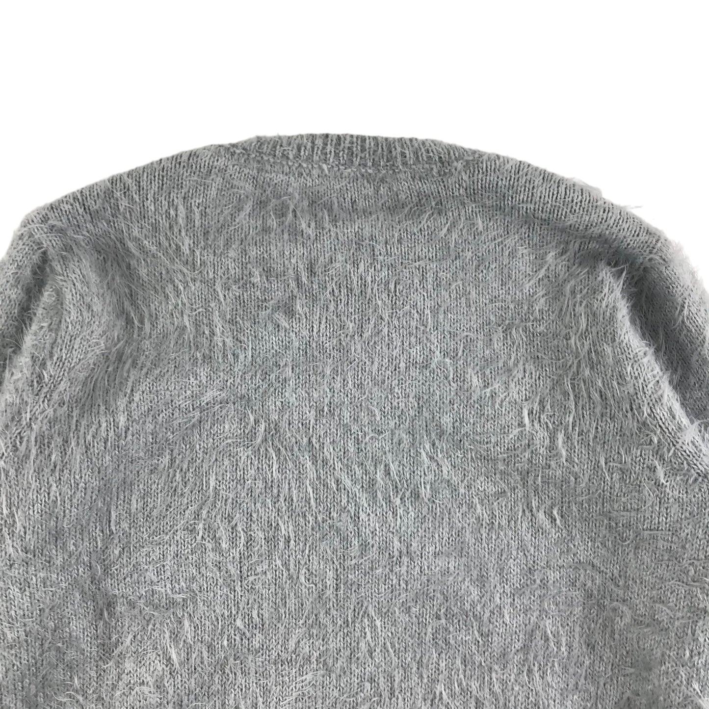 F&F Jumper Age 9 Grey Fluffy Multicolour Bobbles