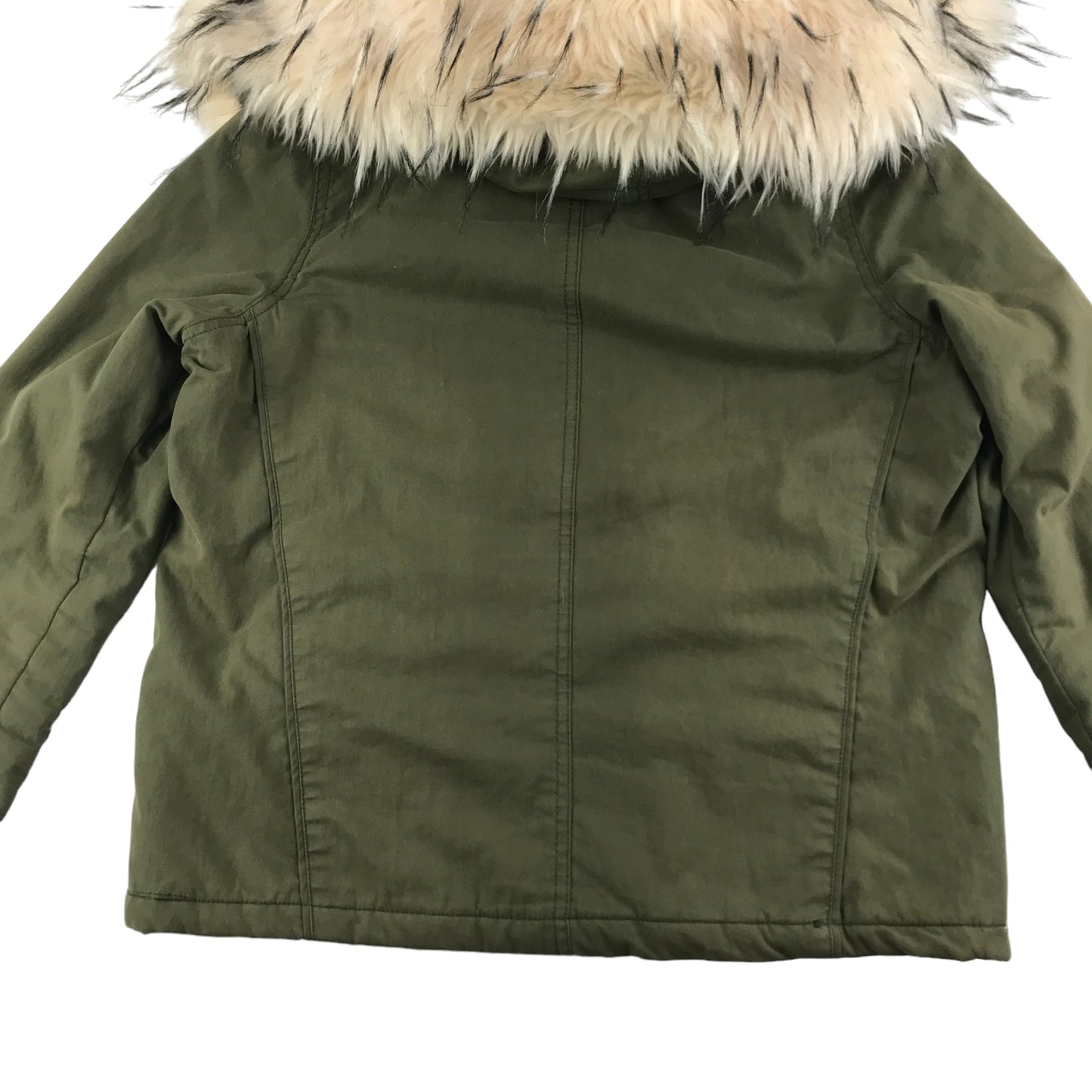 River Island Jacket Size UK 8 Khaki Green Short Parka