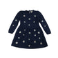 Primark Dress Age 5 Navy Blue Sparkly Sequin Star Pattern