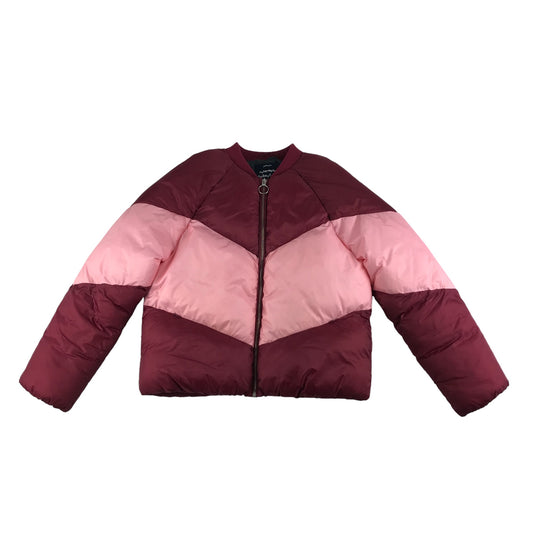 Zara Jacket Age 13 Burgundy and Pink Warm Puffer