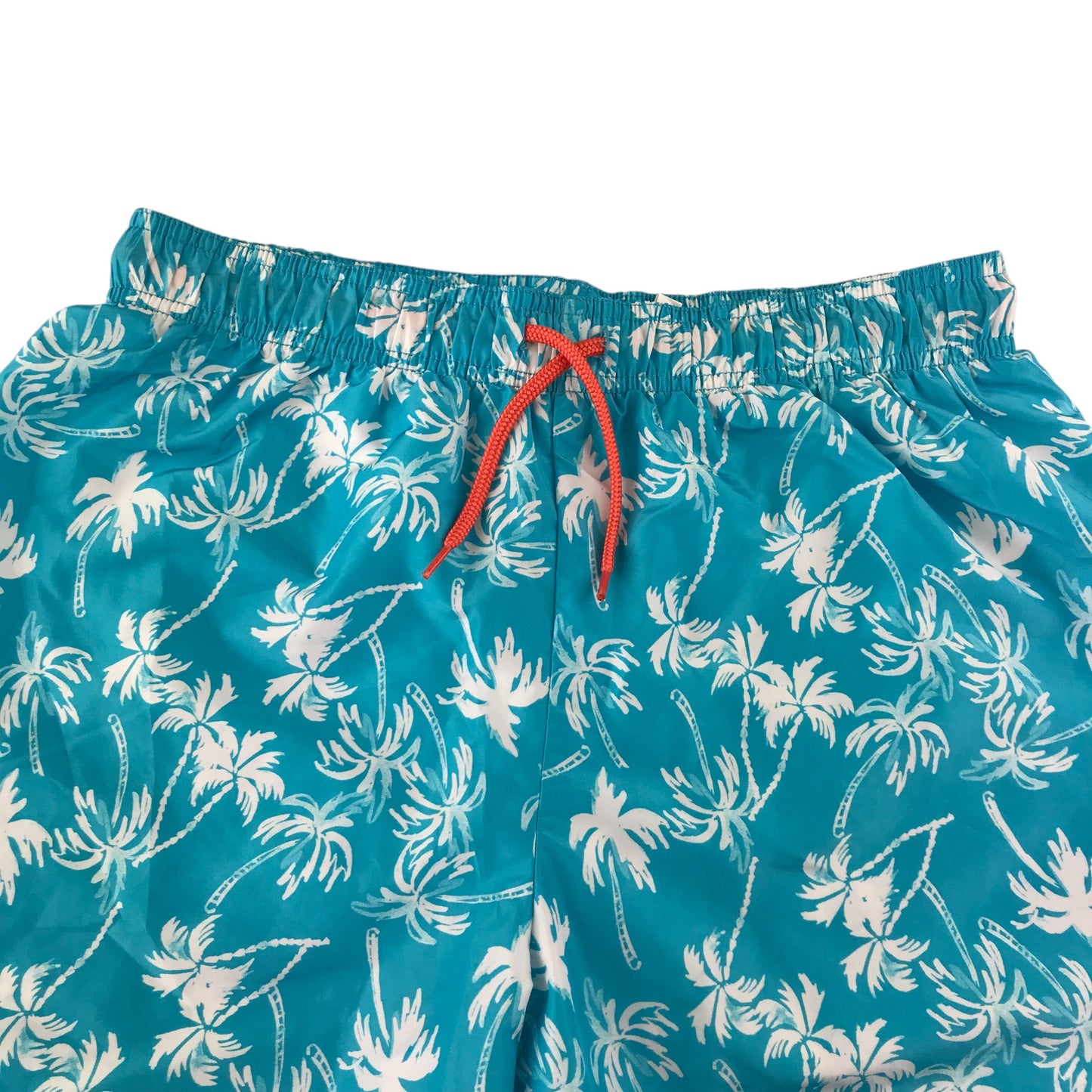 H&M swim trunks 14-15 years blue palm tree print pattern shorts