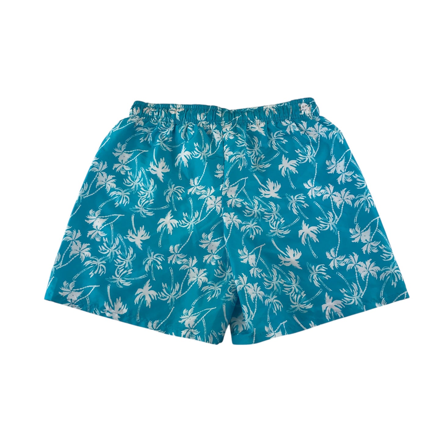 H&M swim trunks 14-15 years blue palm tree print pattern shorts