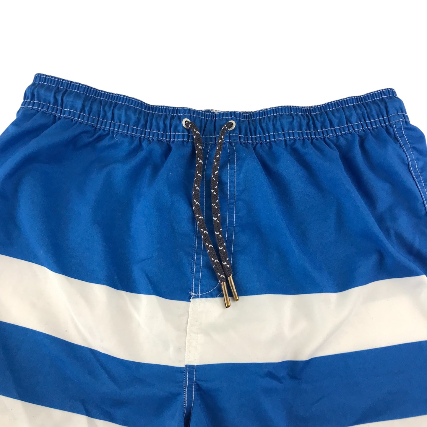 Regatta swim trunks men's size S blue and white stripy shorts