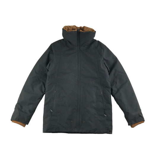 Decathlon Fouganza Jacket Age 11 Dark Grey Warm Lined High Collar