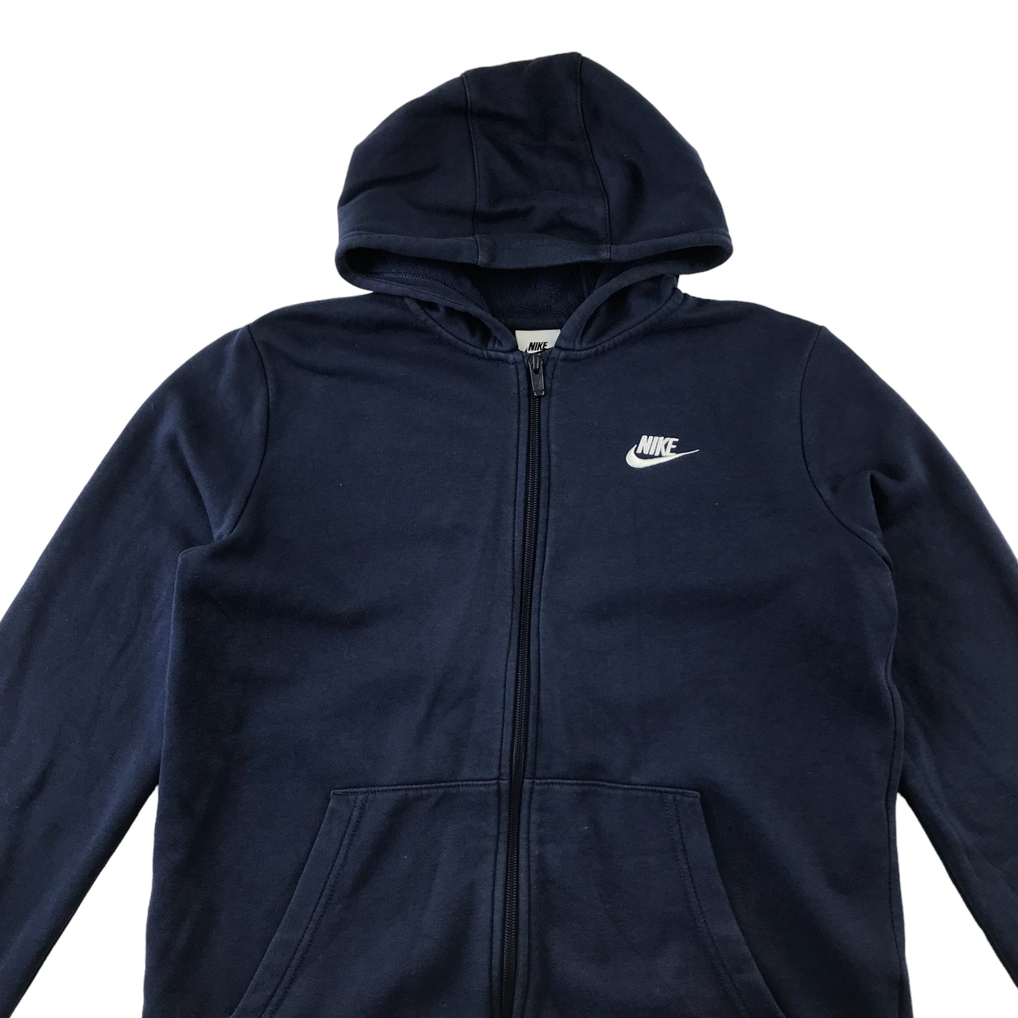 Nike zip up hoodie navy blue best sale