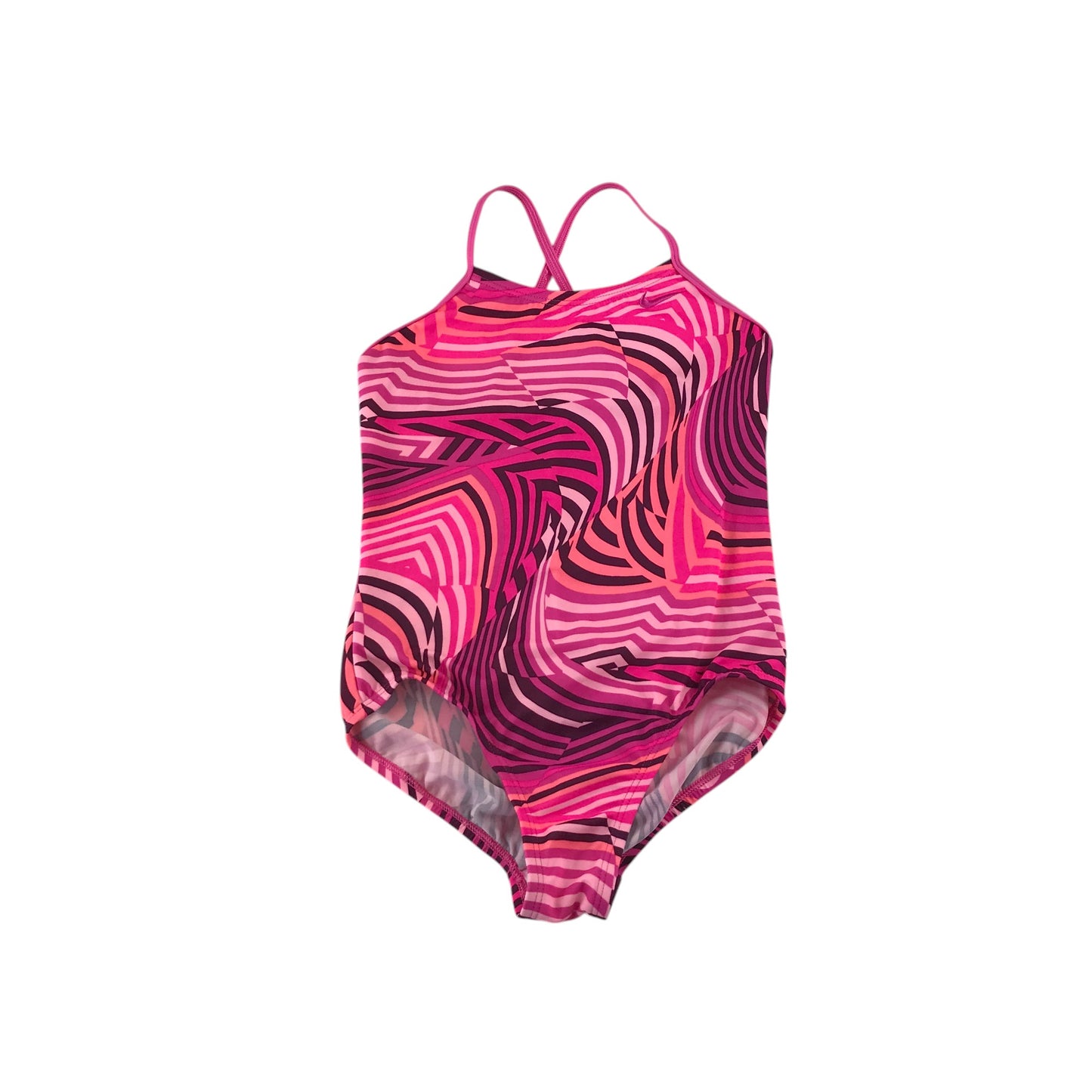 Nike swimsuit 8-9 years pink graphic pattern one-piece cossie