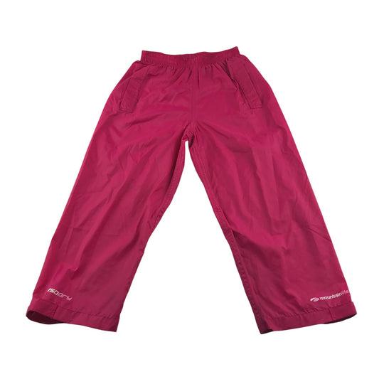 Mountainlife waterproof trouser 5-6 years pink thin lightweight