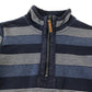 Joules sweater 9-10 years blue and grey stripy horizontal stripes jersey cotton