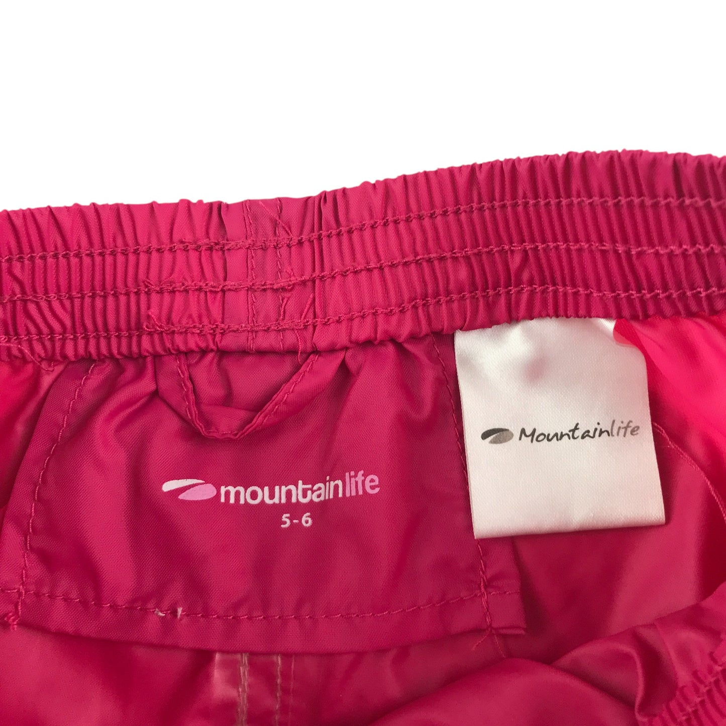 Mountainlife waterproof trouser 5-6 years pink thin lightweight