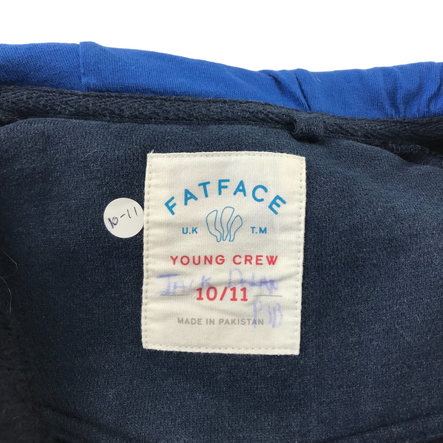 Fatface hoodie 10-11 years navy wind surfing graphic