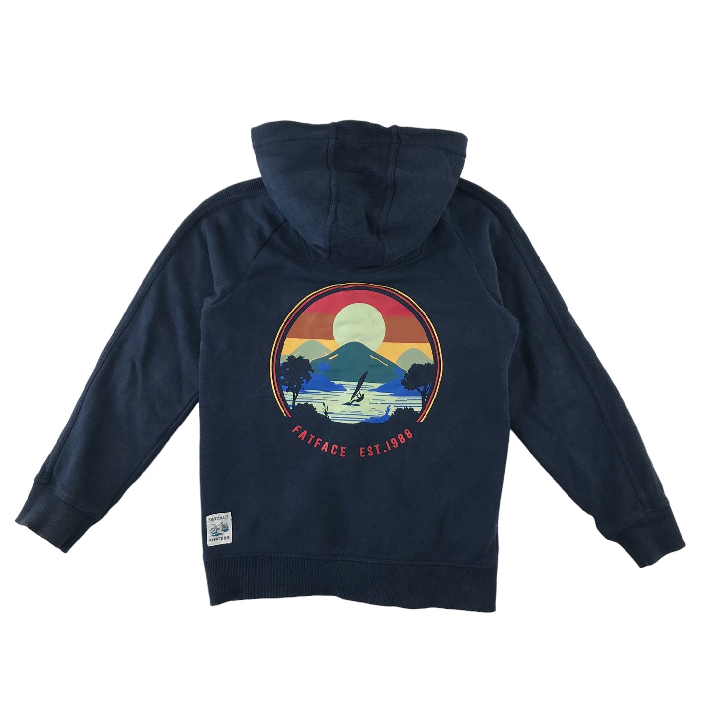 Fatface hoodie 10-11 years navy wind surfing graphic