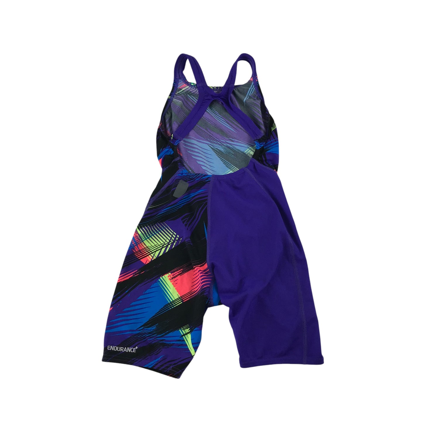 Speedo swimsuit 9-10 years purple short leg one-piece swim costume