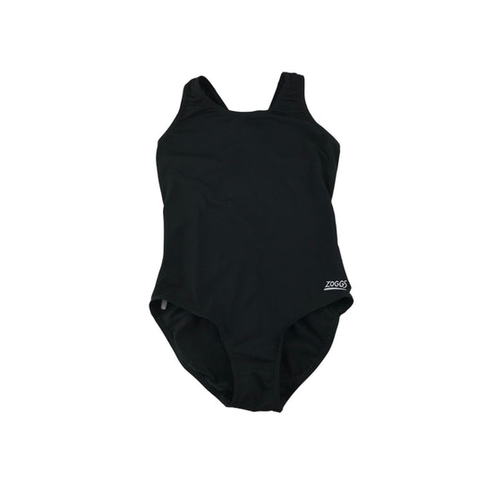 Zoggs swimsuit 9-10 years black plain