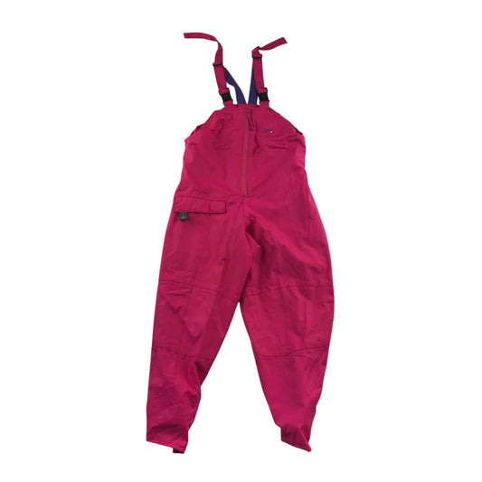 Togz Outdoor Overalls 6-7 years pink plain pocket and embroidered logo