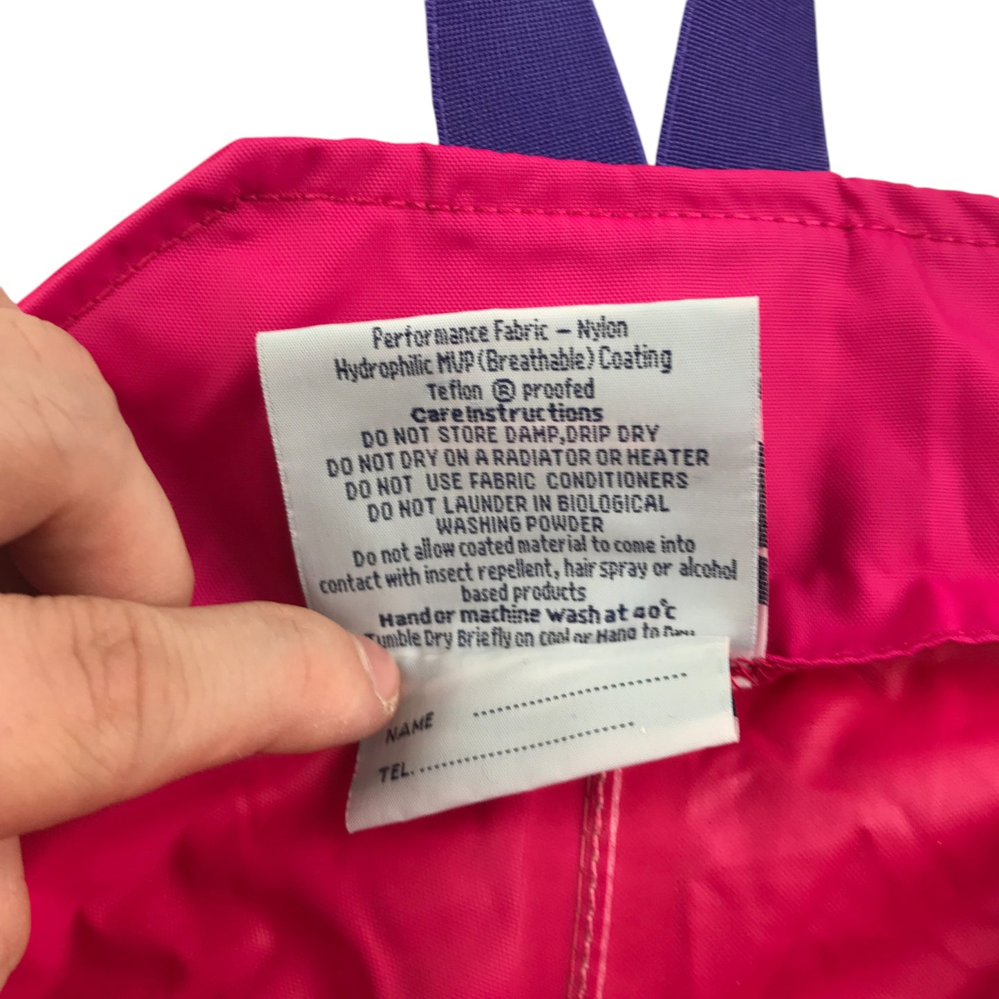 Togz Outdoor Overalls 6-7 years pink plain pocket and embroidered logo